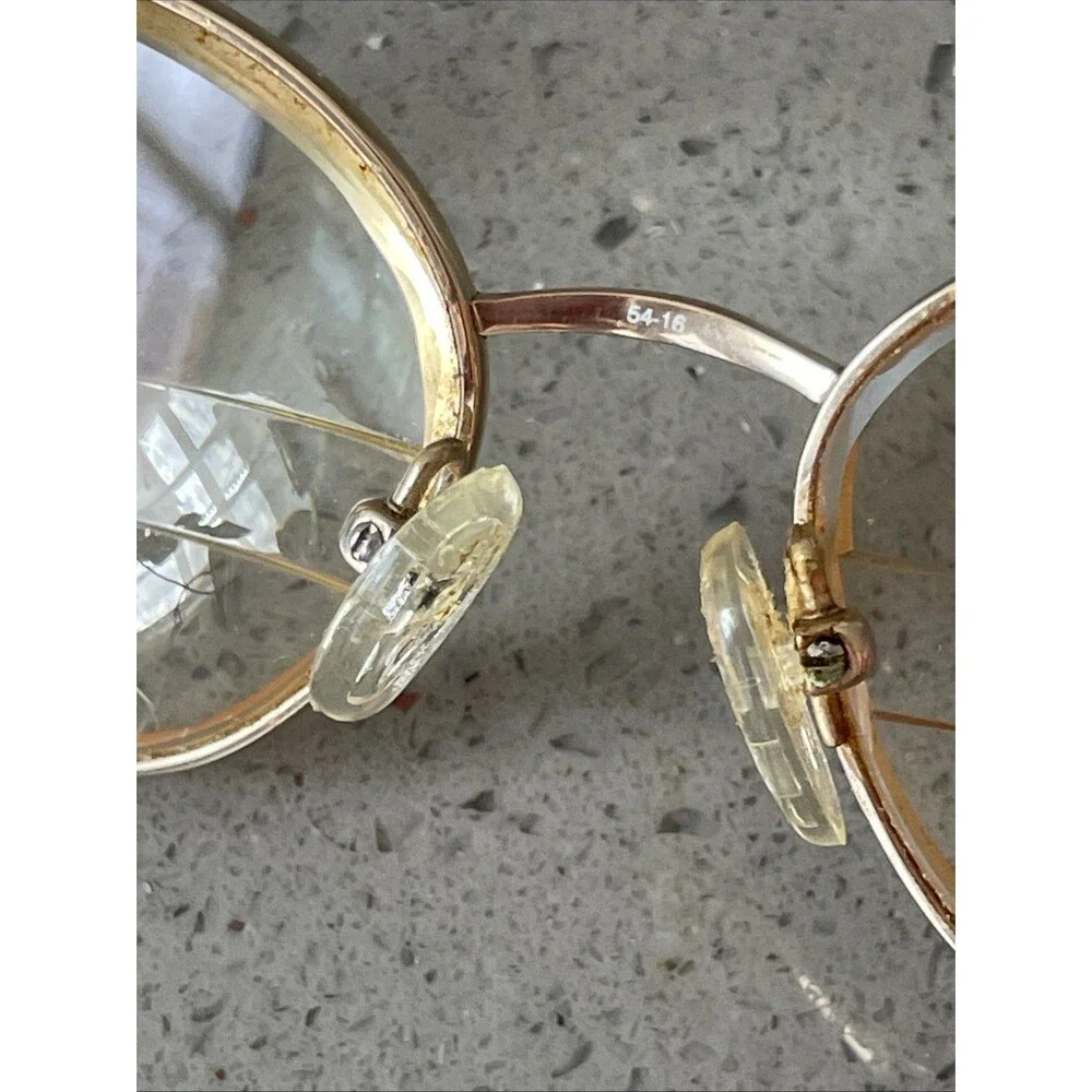 La Strada Eyeglasses Frames ONLY 118 0N3S Gold Metal 54-16-140 Full Rim pink